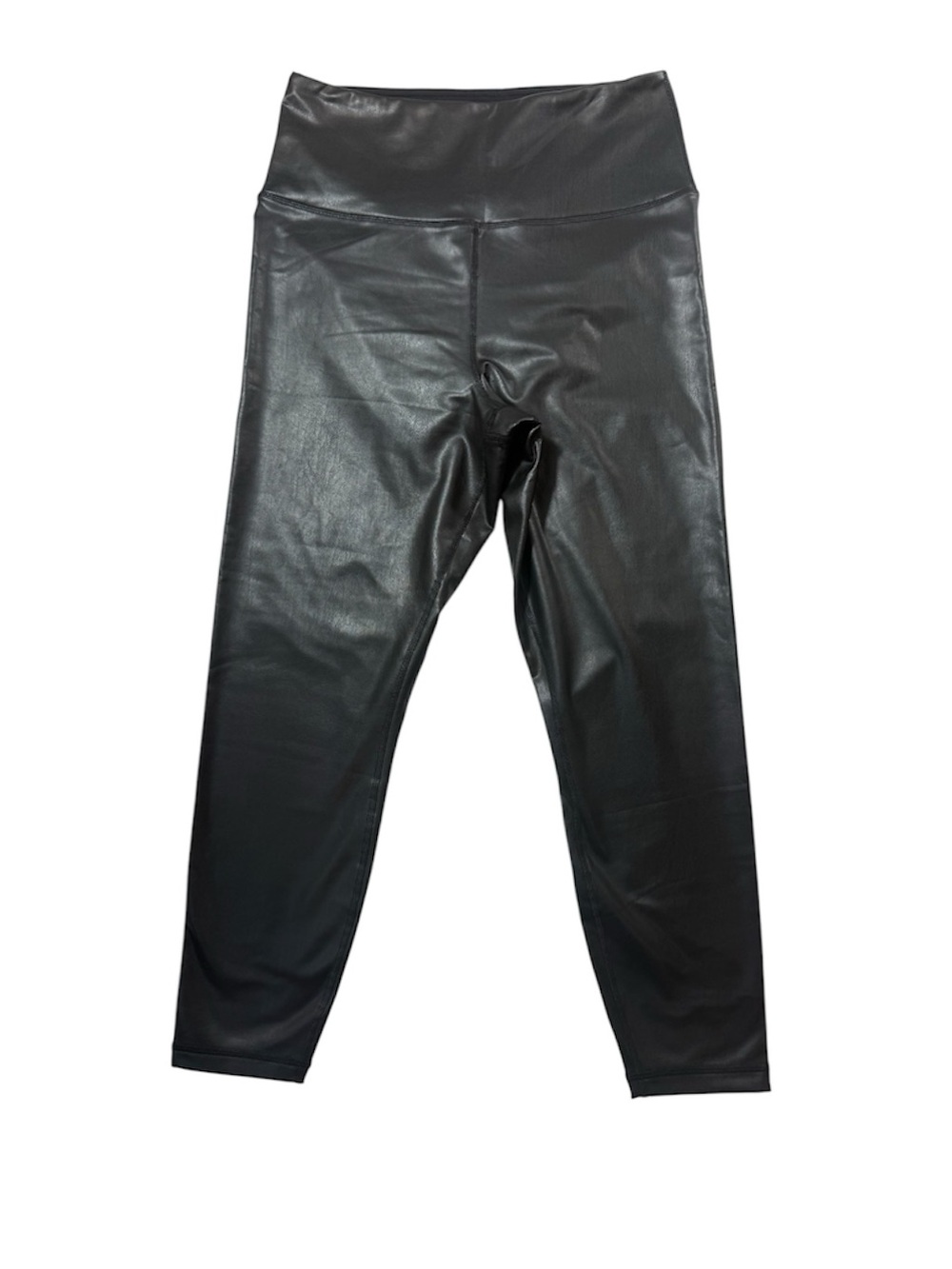 90 Degree By Reflex Faux Leather Leggings XL Black High Rise 7/8 Stretch